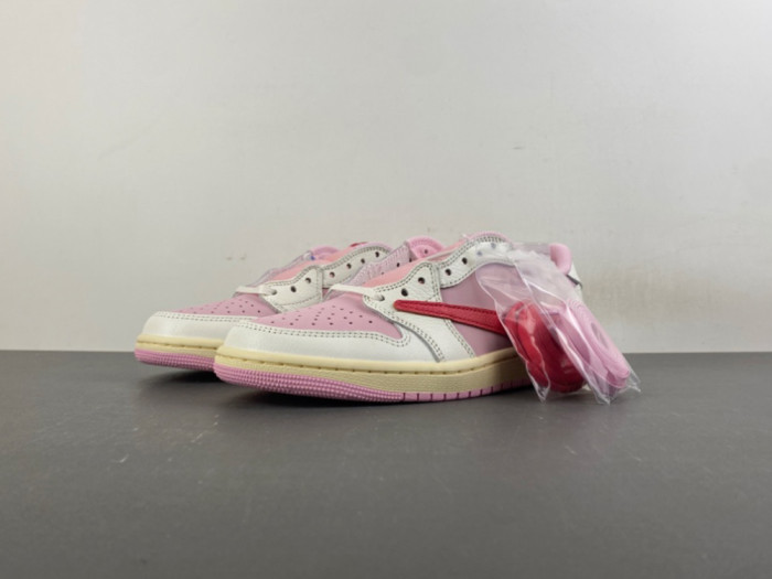Travis Scott × AJ1 Low "Shy Pink" IQ7604-101