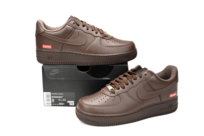Svp*me x nike air force 1 low "baroque brown"
