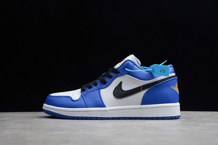 Jordan 1 Low Hyper Royal Orange Peel 553558-401