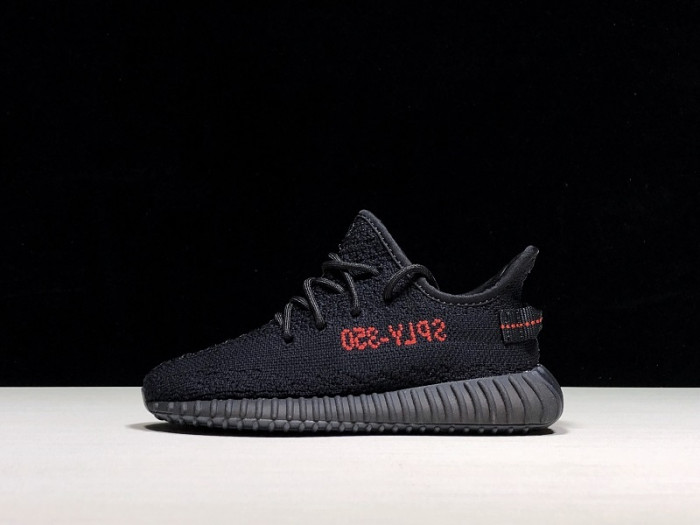 ad*s kids Y**zy boost 350 v2 black red (infant) bb6372(kids)