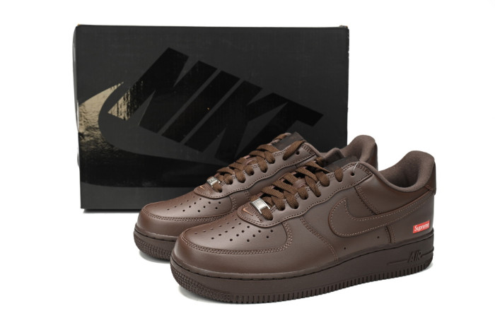 Svp*me x nike air force 1 low "baroque brown"