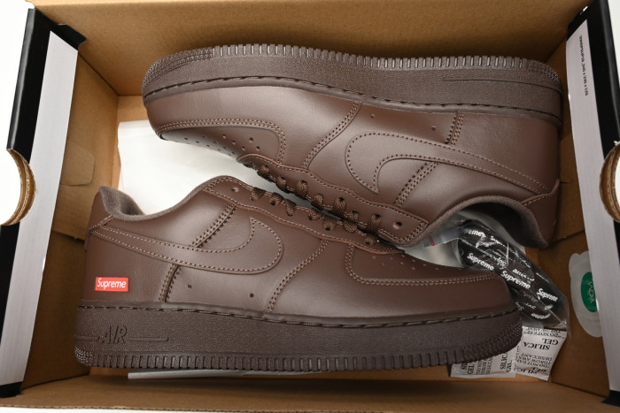 Svp*me x nike air force 1 low "baroque brown"
