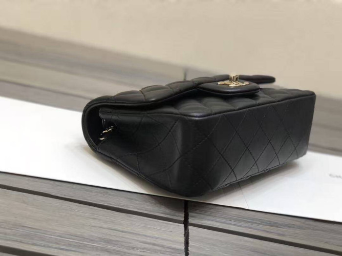 Ch**el Lambskin Quilted Mini Rectangular Flap