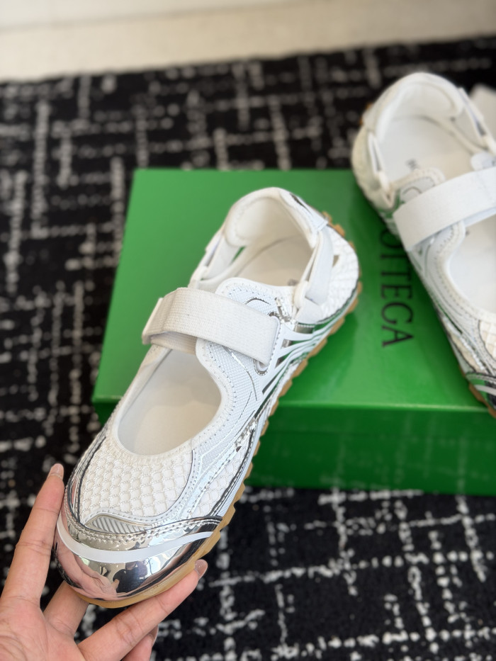 B0tt*ga Ven*ta Orbit Flash Mary- Jane Sneakers in White