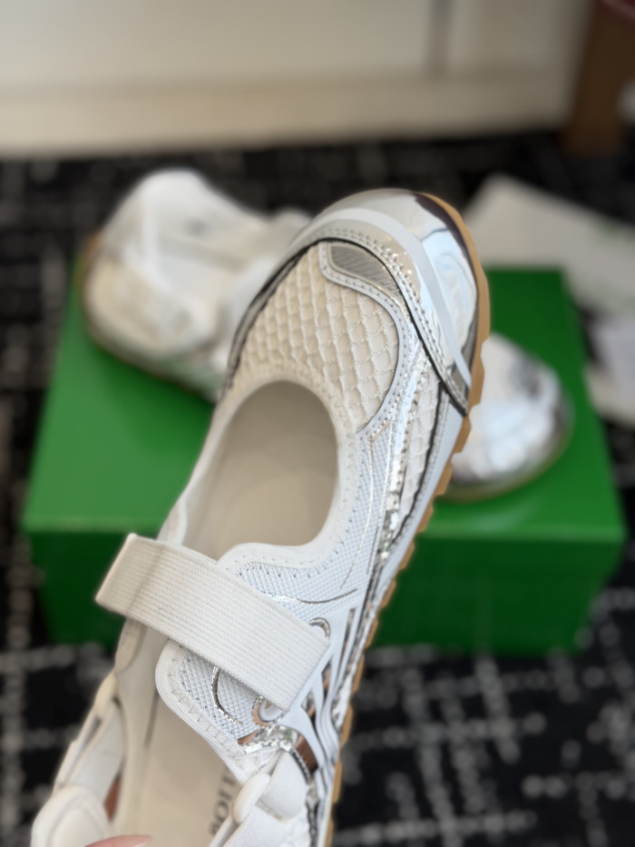 B0tt*ga Ven*ta Orbit Flash Mary- Jane Sneakers in White